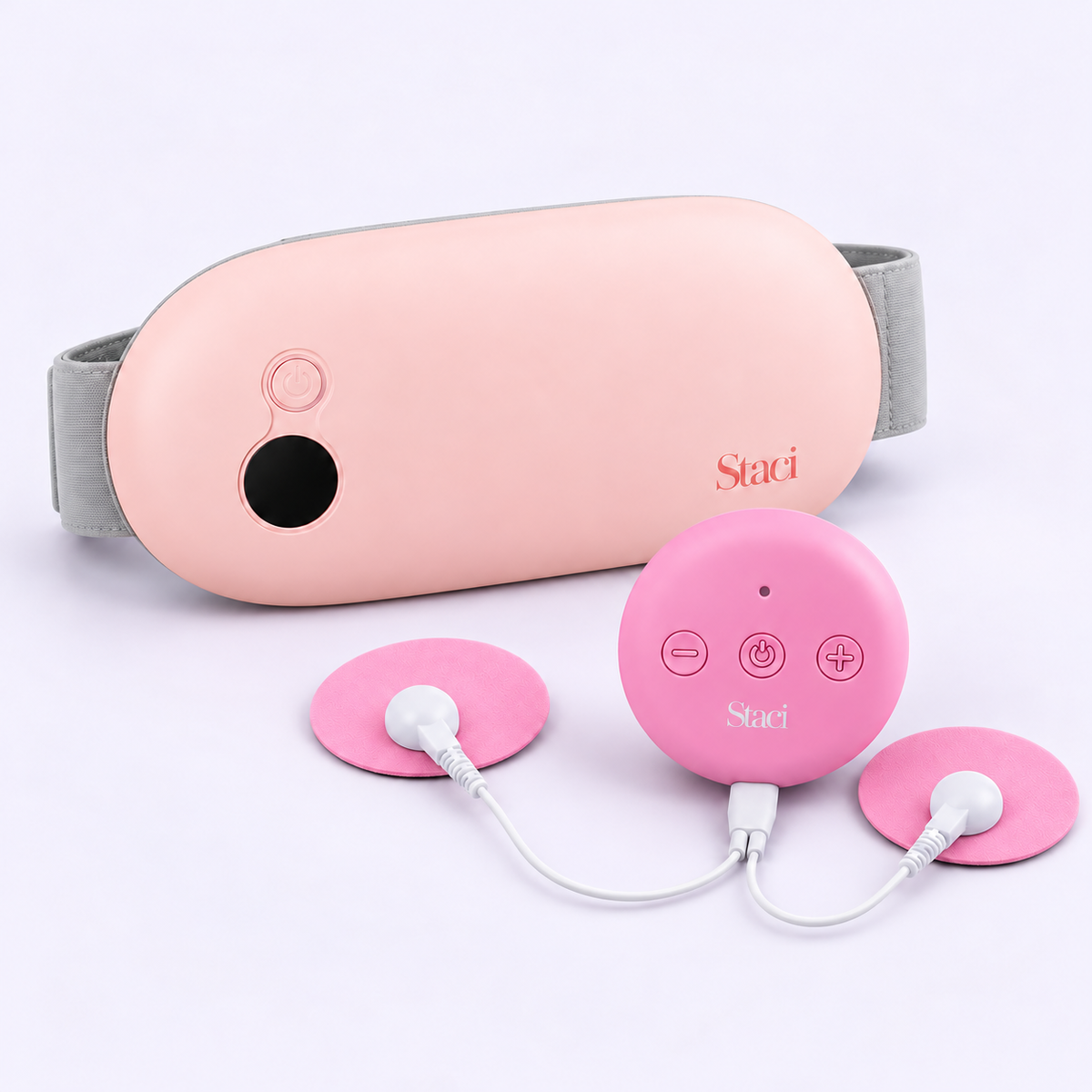Staci Period Essential Bundle: one pink Companion and one Pulse with two electrode pads