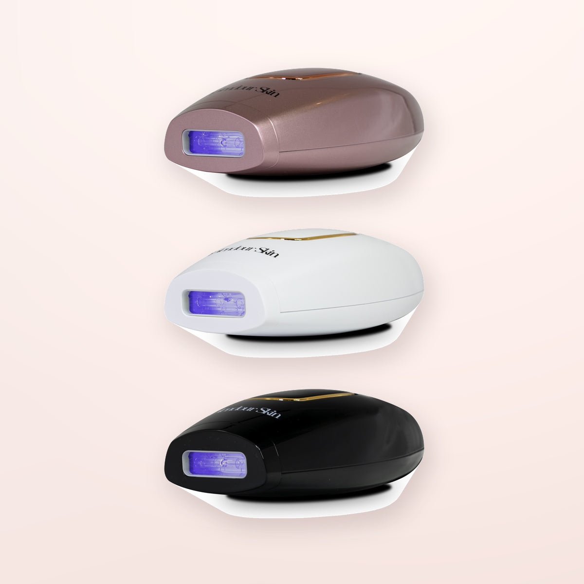 Original device side views, Pink White and Black at consistent scale